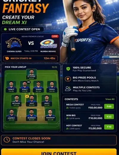 Gameluck (gameluck apk) fantasy cricket & matchday visual 3